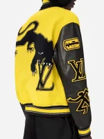 Louis Vuitton Black and Yellow Varsity Jacket - Image 2