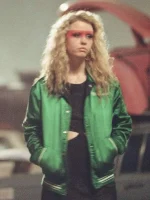 Mia Goth MaXXXine 2024 Green Varsity Jacket - Image 3