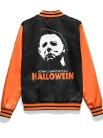 Michael Myers John Carpenters Halloween Satin Varsity Jacket - Image 2