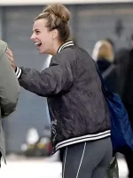 Nadia Parkes Kidnapped: The Chloe Ayling Story 2024 Grey Varsity Jacket - Image 3