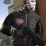 Panther GTA 6 Gray Varsity Jacket