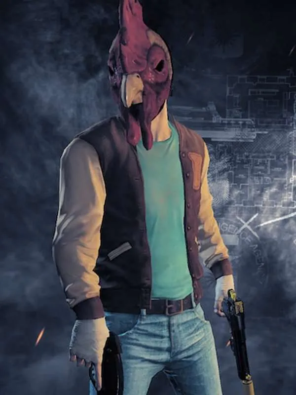 payday-2-hotline-miami-varsity-jacket-01 Payday 2 Hotline Miami Varsity Jacket - Image 1