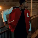 Power Book II Ghost S04 Tariq St. Patrick Red and White Varsity Jacket