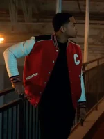 Power Book II Ghost S04 Tariq St. Patrick Red and White Varsity Jacket