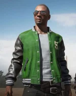 PUBG 5M Green Varsity Jacket