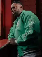 Rapman Supacell 2024 Green Varsity Jacket - Image 2