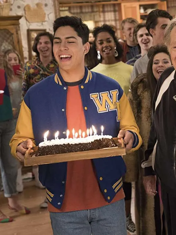 ruben-amaro-jr-the-goldbergs-blue-varsity-jacket-01 Rubén Amaro Jr. The Goldbergs Blue Varsity Jacket - Image 1