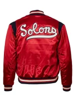 Sacramento Solons 1950 Red Satin Varsity Jacket - Image 2