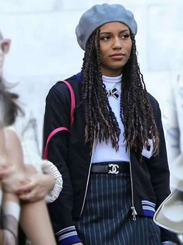 savannah-lee-smith-gossip-girl-black-varsity-jacket Savannah Lee Smith Gossip Girl Black Varsity Jacket - Image 1