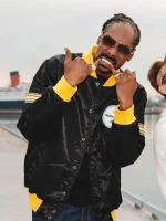 Snoop Dogg Back In The Game Black Varsity Jacket - Image 3