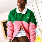 Tyler The Creator Green & Pink Golf Cowboy Varsity Jacket