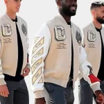 AC Milan Football Club Off White Varsity Jacket