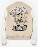 AC Milan Football Club Off White Varsity Jacket - Image 5