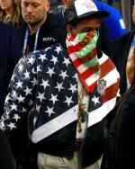 ASAP Rocky American Flag Superbowl Leather Jacket
