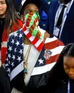 ASAP Rocky American Flag Superbowl Leather Jacket - Image 2