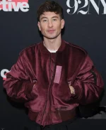 Barry Keoghan 92Y Talk Maroon Velvet Jacket