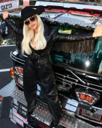 Beyonce Knowles Black Fringes Leather Jacket - Image 4