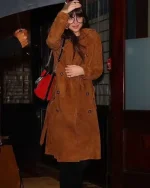 Dakota Johnson Brown Suede Coat - Image 2
