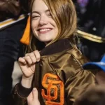Emma Stone San Diego Padres Satin Jacket