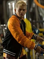 Iko Uwais Stuber 2019 Yellow and Black Varsity Jacket - Image 3