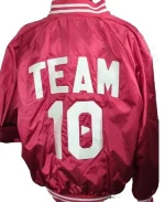 Jake Paul Team 10 Red Bomber Jacket - Image 2