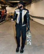 Jaylen Brown 7uice x Vanson  Black Leather Jacket