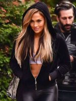 Jennifer Lopez Hustlers 2019 Black Hoodie Jacket - Image 3