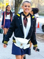 Jordan Alexander Gossip Girl Black Varsity Jacket
