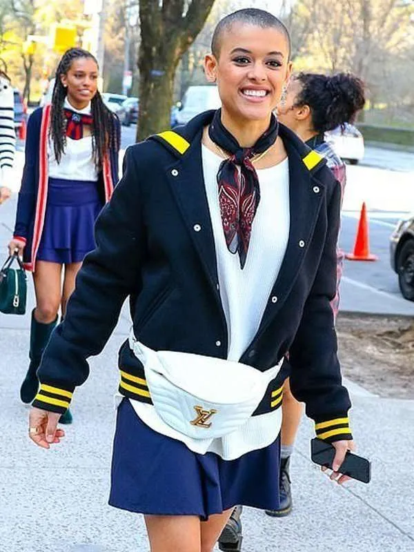 jordan-alexander-gossip-girl-black-varsity-jacket-01 Jordan Alexander Gossip Girl Black Varsity Jacket - Image 1