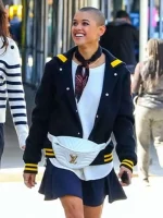 Jordan Alexander Gossip Girl Black Varsity Jacket - Image 3