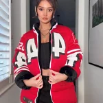 Kristin Juszczyk San Francisco 49ers Red Puffer Jacket