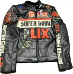 NFL Super Bowl 59 Pinnacle Moto Leather Jacket - Image 3