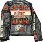 NFL Super Bowl 59 Pinnacle Moto Leather Jacket - Image 4