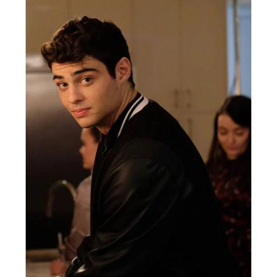 noah-centineo-the-perfect-date-2019-black-varsity-jacket-02 Noah Centineo The Perfect Date 2019 Black Varsity Jacket - Image 1