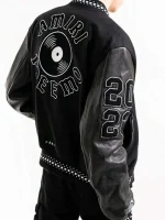 Patrick Mahome Black Amiri Varsity Jacket - Image 3