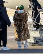 Rihanna Leopard Print Faux Fur Coat - Image 3