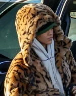Rihanna Leopard Print Faux Fur Coat - Image 4