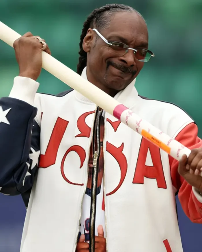 snoop-dogg-olympic-2024-usa-white-leather-jacket-01 Snoop Dogg Olympic 2024 USA White Leather Jacket - Image 1