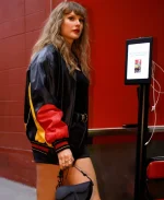 Taylor Swift Kansas City Chiefs Vintage Black Leather Jacket - Image 4