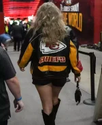 Taylor Swift Kansas City Chiefs Vintage Black Leather Jacket - Image 5
