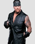 Undertaker WWE Black Leather Vest - Image 2