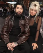 Zayn Malik New York Fashion Week Brown Leather Jacket - Image 3