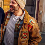 Shafted Vincent Heneine Brown Leather Jacket