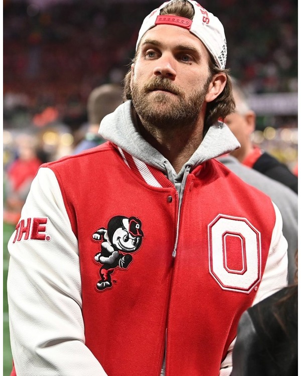 36---bryce-harper-ohio-state-university-jacket. Bryce Harper Ohio State University Jacket - Image 1
