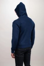 Embroidered Patch Knit Pullover Hoodie - Image 5