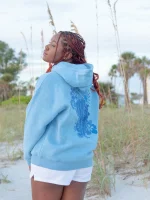 Miss Diana Women’s Blue Fleece Oversized Hoodie - Image 2