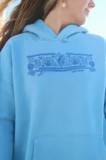 Miss Diana Women’s Blue Fleece Oversized Hoodie - Image 4