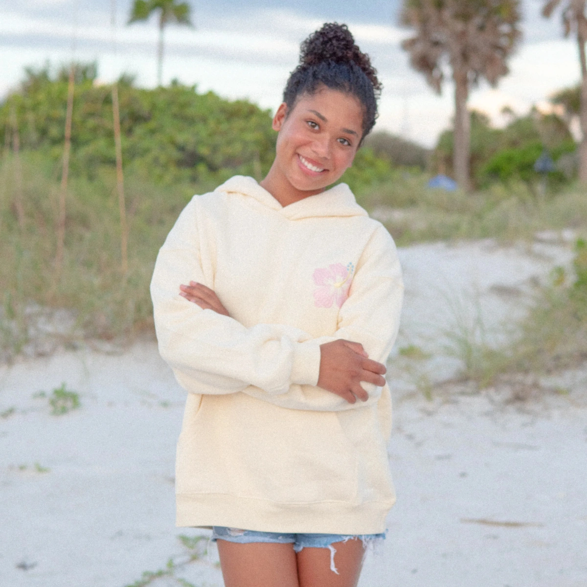 53.miss-diana-womens-endless-summer-fleece-hoodie. Miss Diana Women’s Endless Summer Fleece Hoodie - Image 1