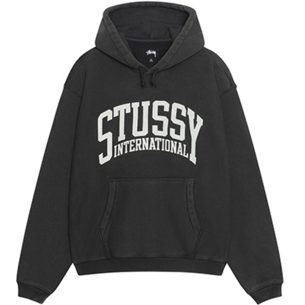 74stussy-unisex-international-black-hoodie. Stussy Unisex International Black Hoodie - Image 1