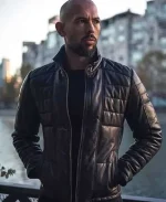 Andrew Tate Black Quilted Leather Jacket